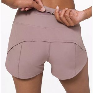 Lululemon speed up mid rise short 4” (violet)